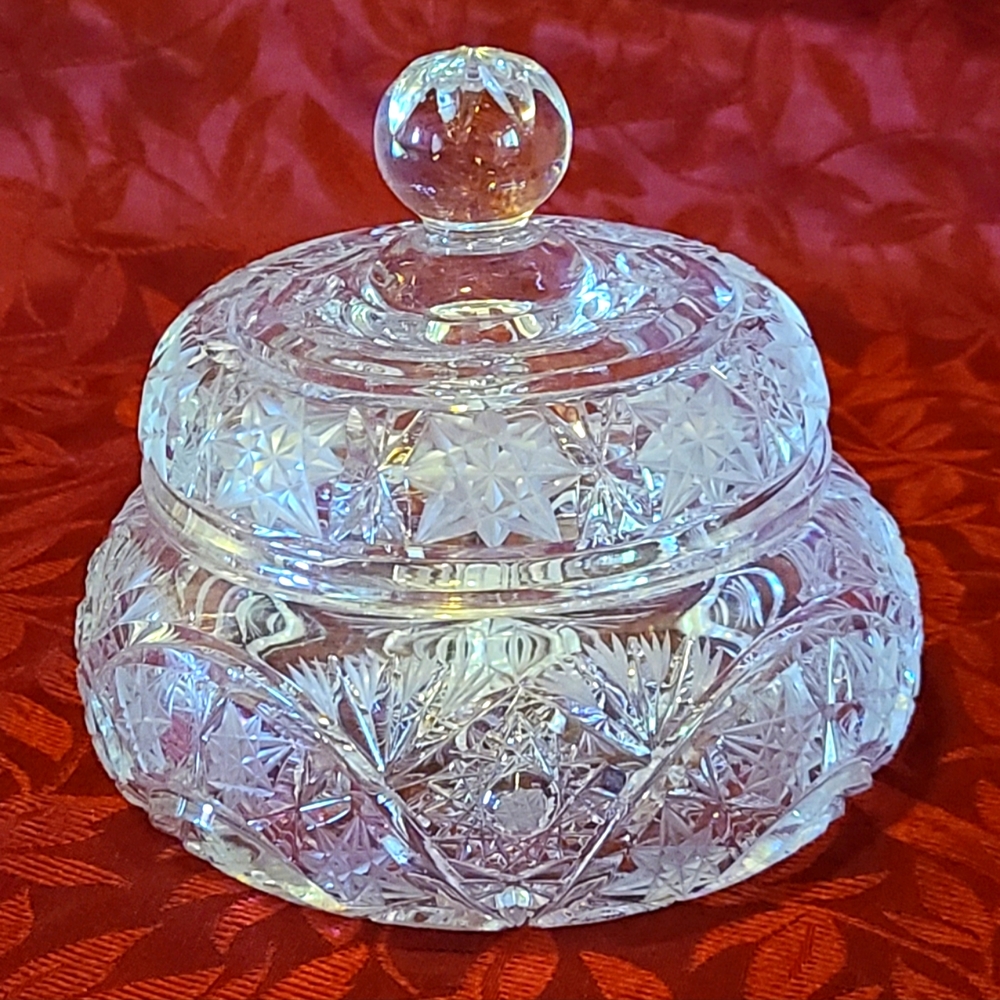 Vintage Handcut Crystal Candy Box
